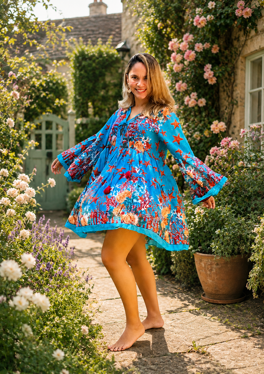Ocean Blue Mini Dress