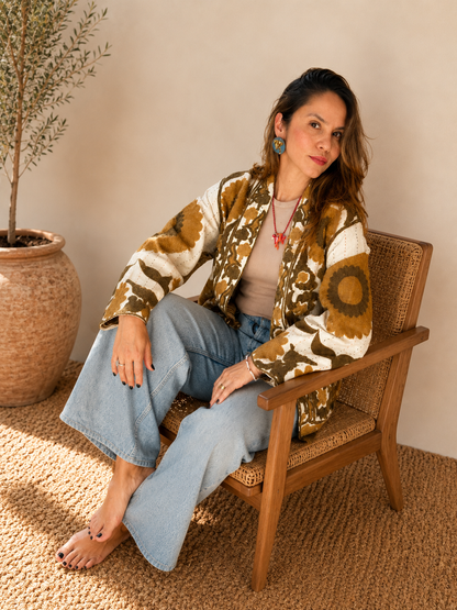 Golden Meadow Belted Jacket