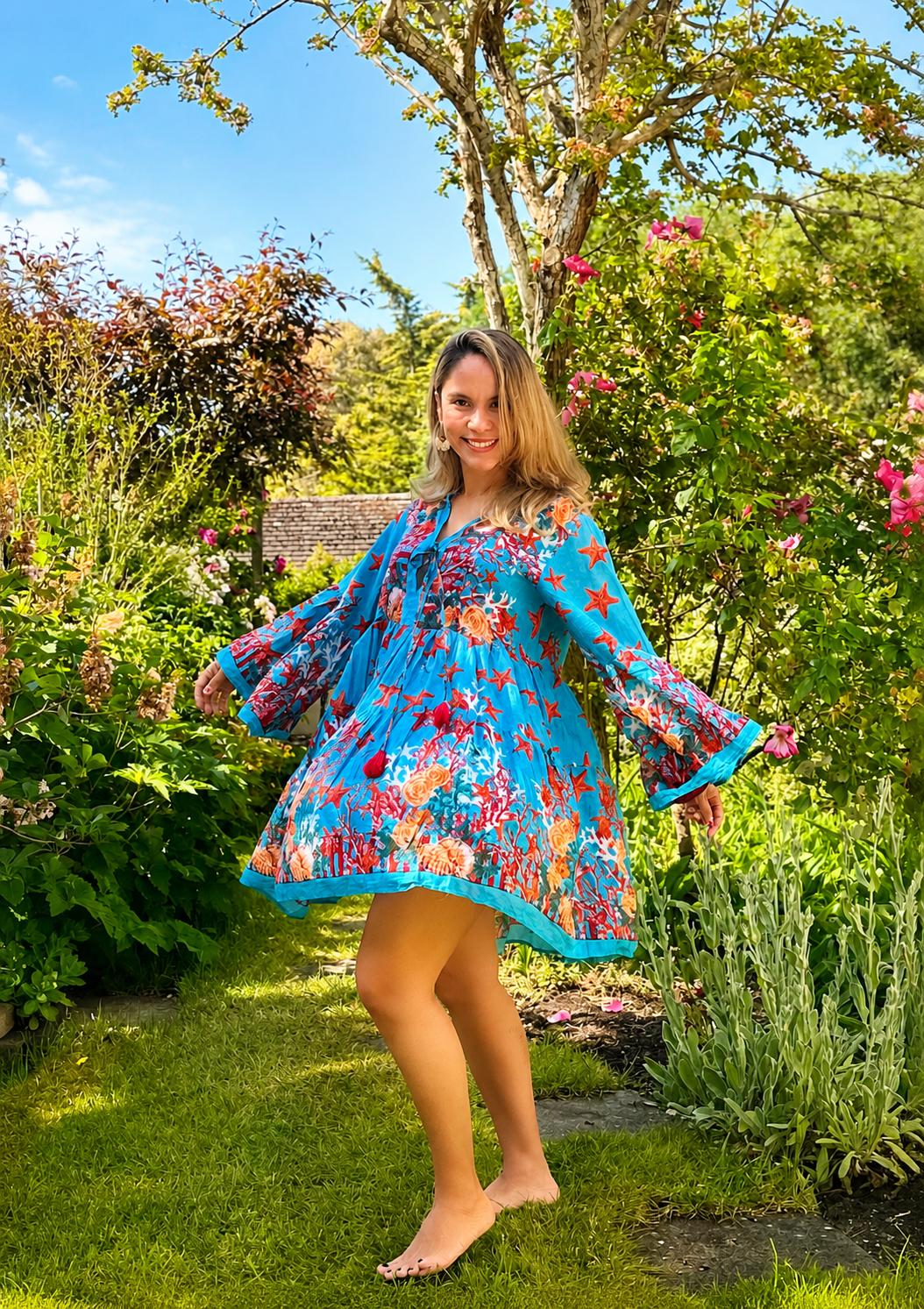 Ocean Blue Mini Dress