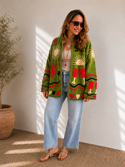Sunset Spritz Velvet Jacket