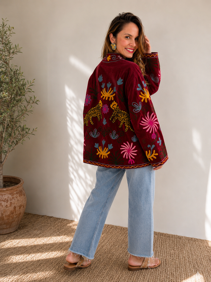 Midnight Safari Velvet Jacket