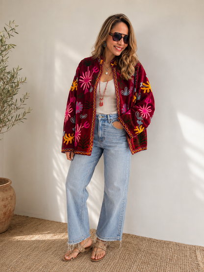 Midnight Safari Velvet Jacket